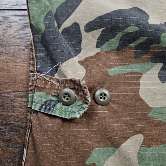 Vintage 90s United States Air Force USAF Woodland Camo Military Jacket Small - Picture 10 of 12